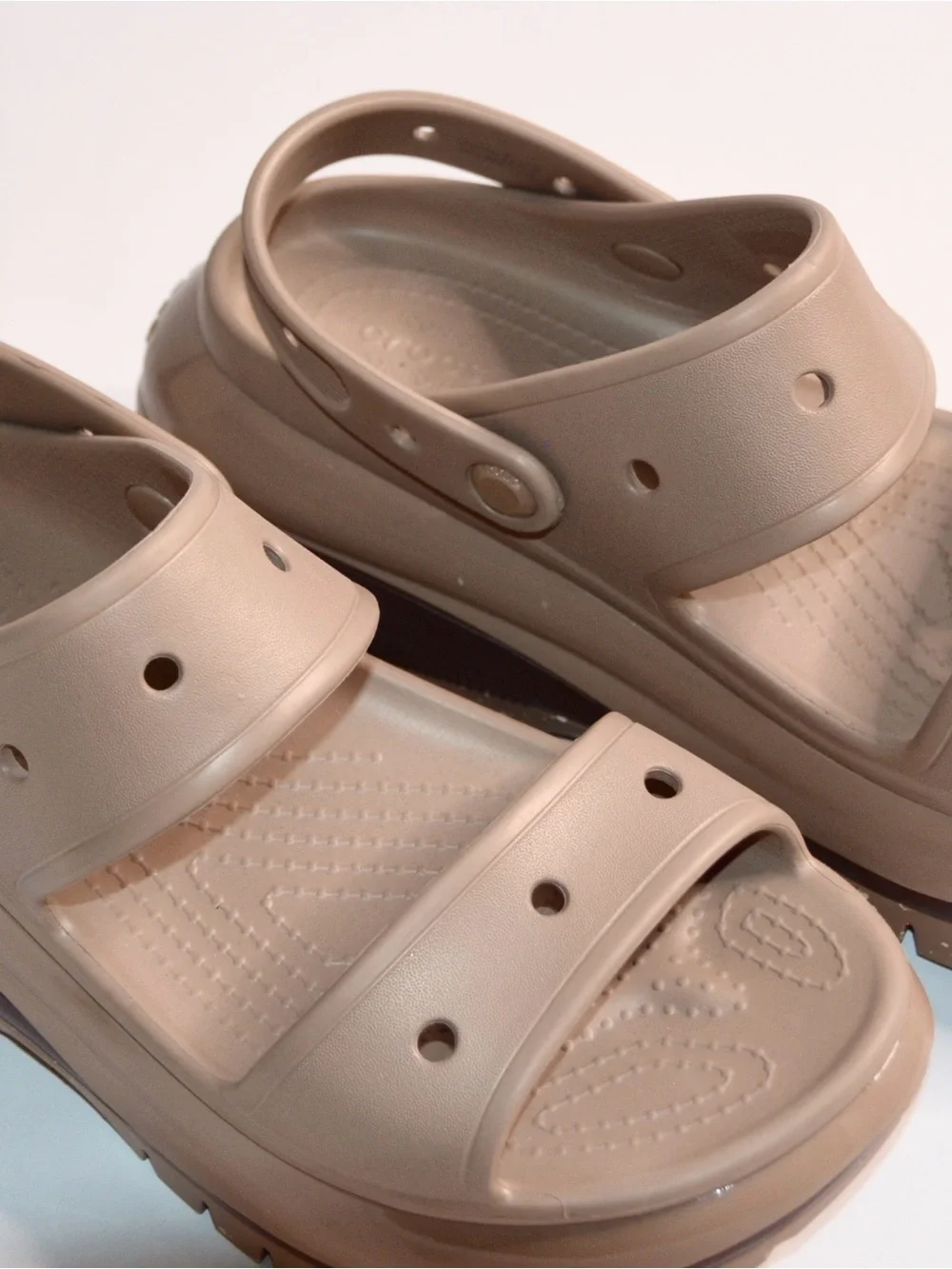 Crocs Mega Platform Crush Sandal Tan & Brown Y2K
